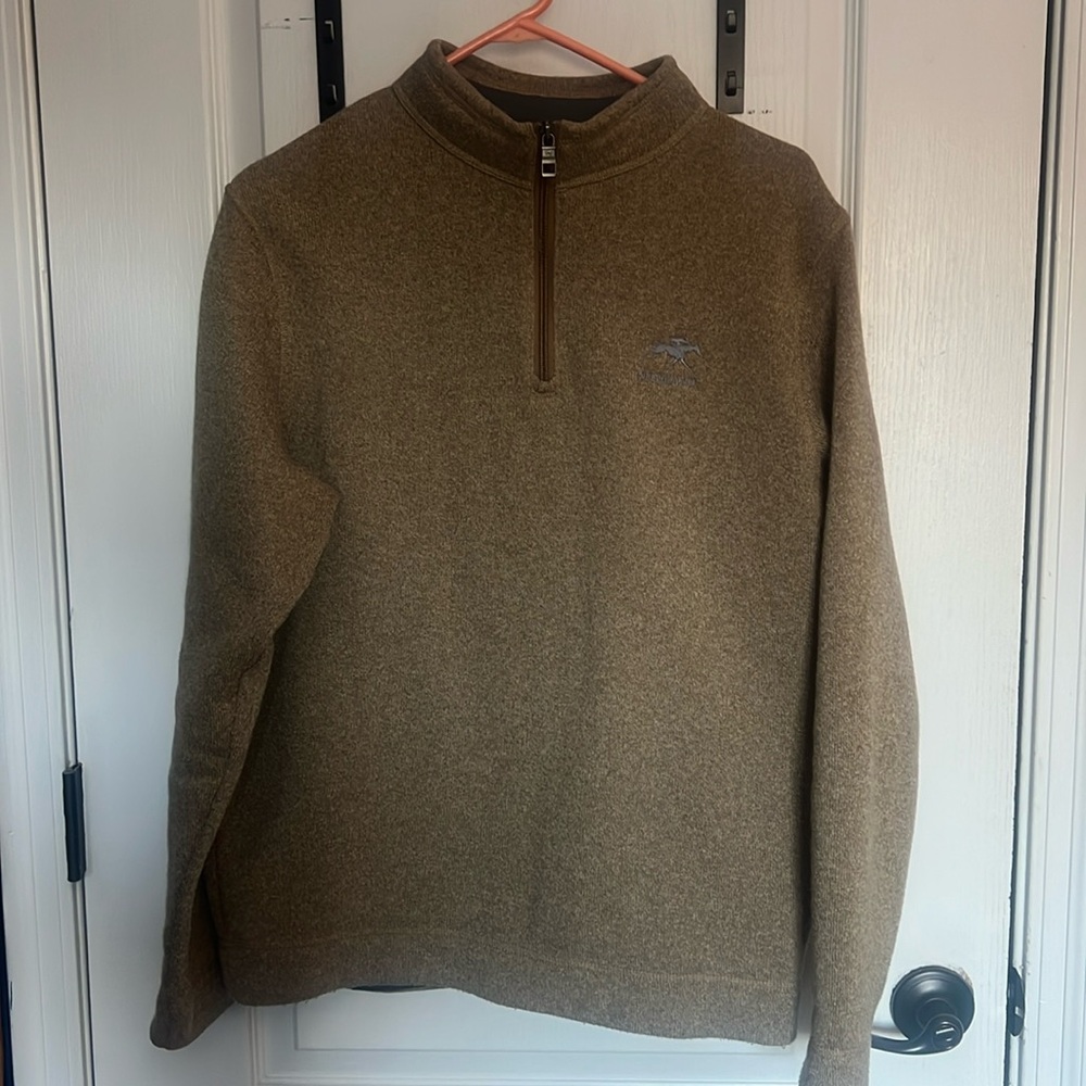 Men's Peter Millar Keeneland quarter 1/4 zip fleece sweatshirt size Medium